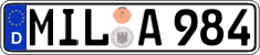 German license plate, Regular plates