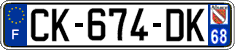 French license plate, SIV (ordinary)