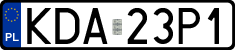 License plates of Poland, Regular car plates