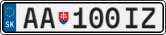 License plate of Slovakia, Cars