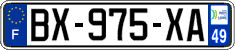 French license plate, SIV (ordinary)