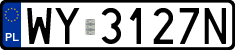 License plates of Poland, Regular car plates