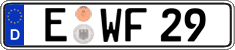 German license plate, Regular plates