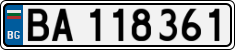 License plate of Bulgaria, Military