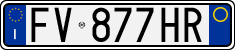 License plate of Italy, Cars (1994 year series)