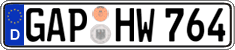 German license plate, Regular plates