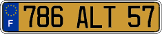 French license plate, FNI