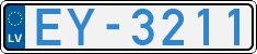 License plate of Latvia, Electric vehicles