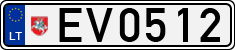 License plate of Lithuania, Electric vehicles