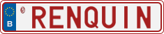 License plate of Belgium, Vanity Plates (2014)