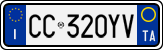 License plate of Italy, Cars (1994 year series)