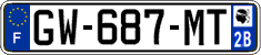 French license plate, SIV (ordinary)