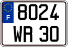 French license plate, FNI