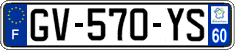 French license plate, SIV (ordinary)