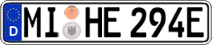 German license plate, Regular plates