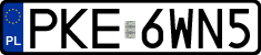 License plates of Poland, Regular car plates