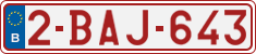 License plate of Belgium, Regular plates (2010)