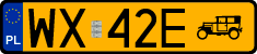 License plates of Poland, Oldtimers