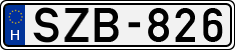license plates of Hungary, Cars (1990)