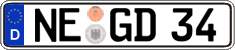 German license plate, Regular plates
