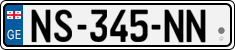 License plate of Georgia, Cars (2014)