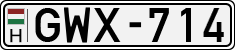 license plates of Hungary, Cars (1990)