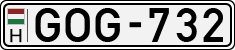 license plates of Hungary, Cars (1990)