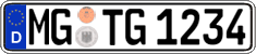 German license plate, Regular plates