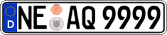 German license plate, Regular plates