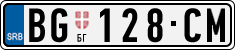 License plate of Serbia, Cars