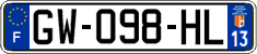 French license plate, SIV (ordinary)