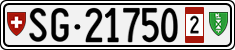 License plate of Switzerland, Provisional