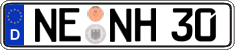 German license plate, Regular plates