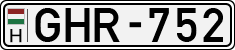 license plates of Hungary, Cars (1990)