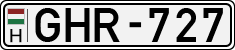 license plates of Hungary, Cars (1990)
