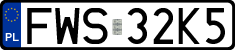 License plates of Poland, Regular car plates