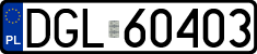 License plates of Poland, Regular car plates