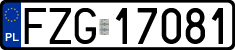 License plates of Poland, Regular car plates