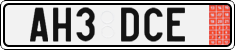 License plate of the Czech Republic, Export transit plates