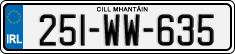 License plate of Ireland, Regular plates
