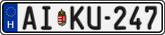 license plates of Hungary, Regular plates (2022)