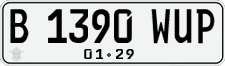 License plate of Indonesia, Regular plates