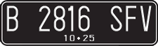 License plate of Indonesia, Regular plates
