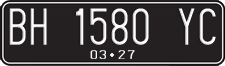 License plate of Indonesia, Regular plates
