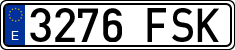 License plates of Spain, Ordinary (2000)
