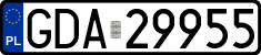 License plates of Poland, Regular car plates