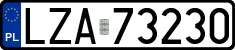 License plates of Poland, Regular car plates