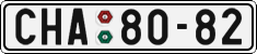 License plate of the Czech Republic, Cars (1960)