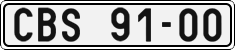 License plate of the Czech Republic, Cars (1960)