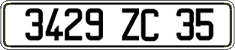 French license plate, FNI